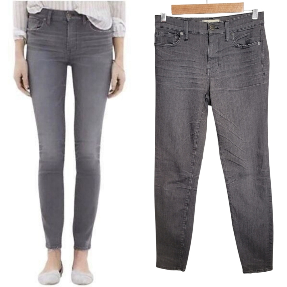 Madewell High Riser Skinny Jeans in Dusty Grey